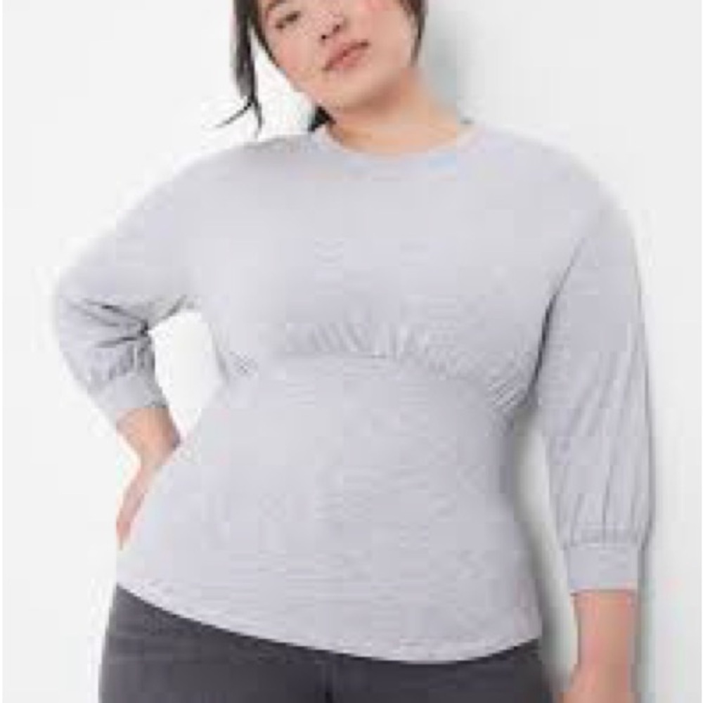 Lane Bryant Relaxed Crew-Neck Waist Panel Sweatshirt - Picture 1 of 11